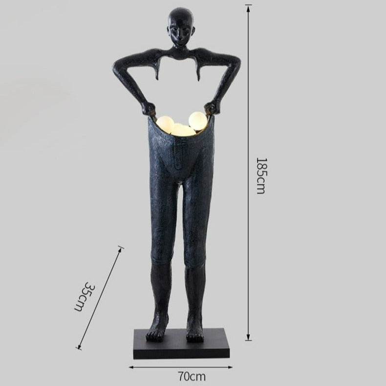 Art-Deco-Skulptur-LED-Stehlampe Balder
