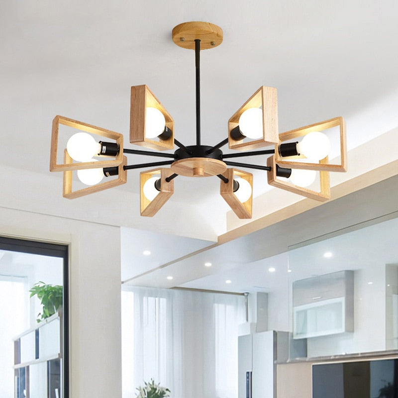 Modern Wood LED Pendant Lamp Kade