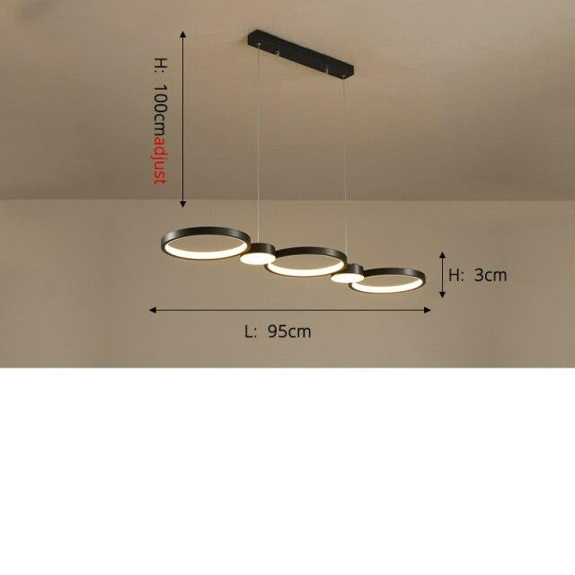Moderne Ring-LED-Pendelleuchte Talin