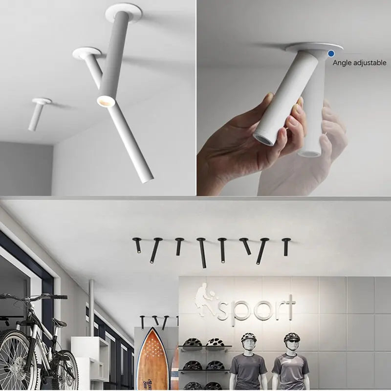 Modern LED Dimmable Pipe Spotlight SPINGAR.COM